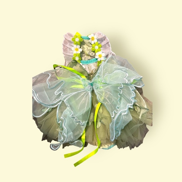 Green magical theme dog dress / Size M - Picture 3 of 5